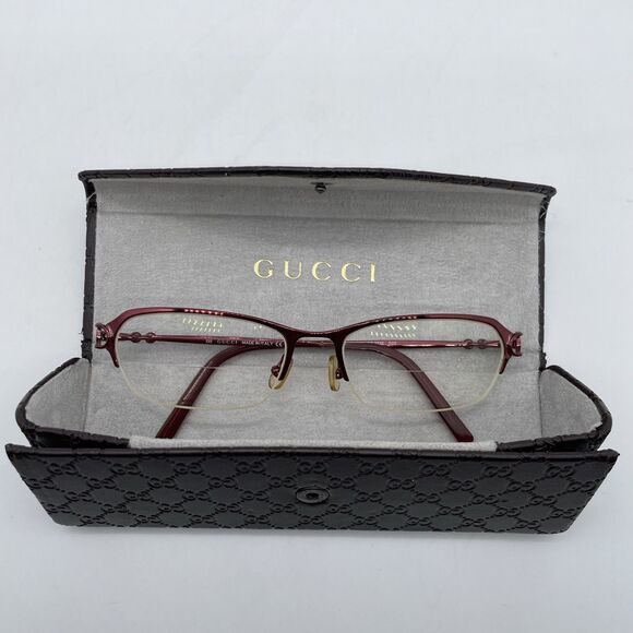 Gucci Eyeglasses 135 GG 2736 Q23 Women’s Burgundy/Bronze Italy Frame Only Rare - Picture 2 of 15